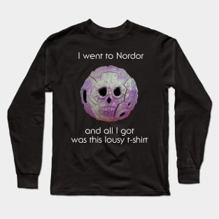 Nordor Moon Lousy T-shirt White Text Long Sleeve T-Shirt